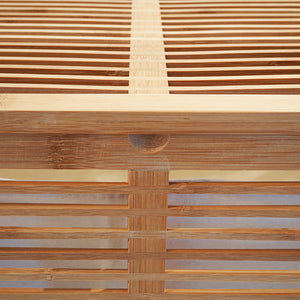 Wäschekorb Wäschetruhe Bambus 61x50x35cm