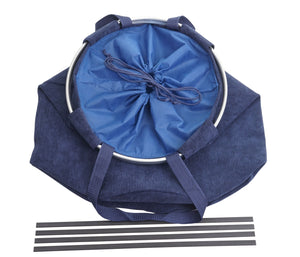 Wäschekorb easyLaundry Wäschesammler 55x39cm 65L cord blau