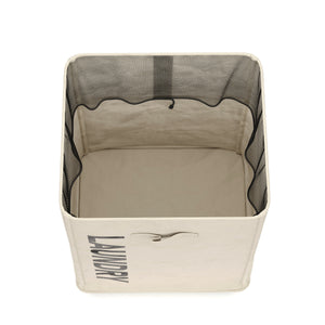 Wäschekorb auf Rollen 83L beige