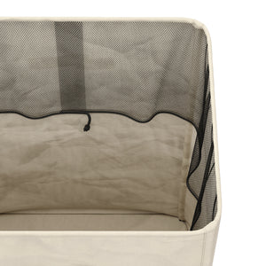 Wäschekorb auf Rollen 83L beige