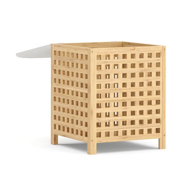 Wäschekorb Hocker Bambus VELDEN 48L natur