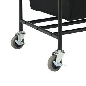 Wäschesammler 3 Fächer 138L schwarz