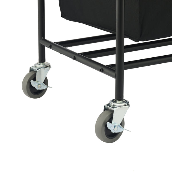 Wäschesammler 3 Fächer 138L schwarz