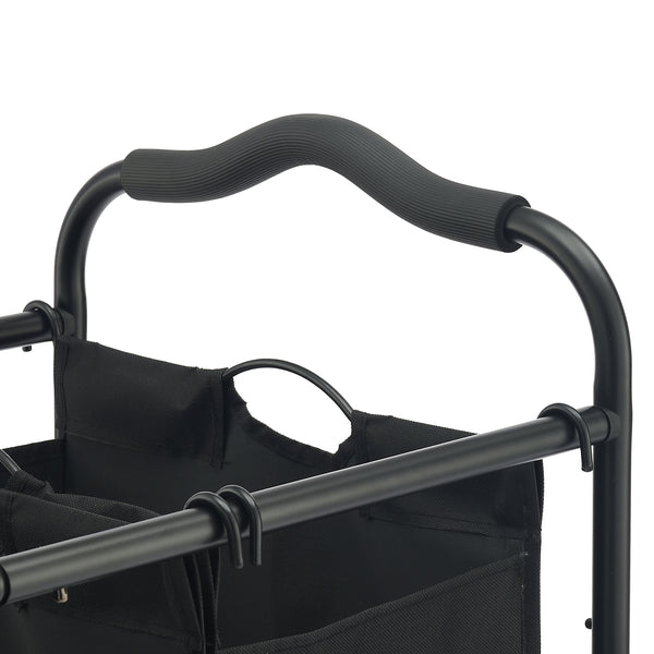 Wäschesammler 3 Fächer 138L schwarz