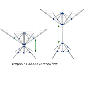 Wäschespinne mobil Aluminium
