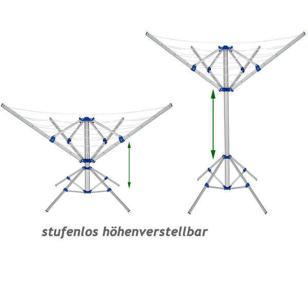 Wäschespinne mobil Aluminium
