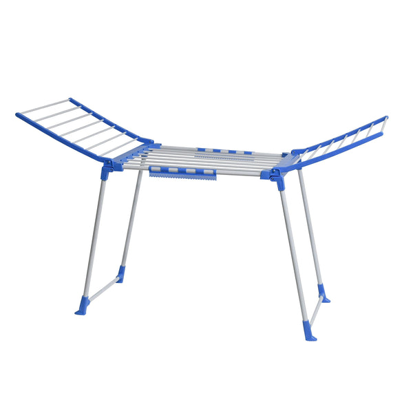 Wäscheständer klappbar weiss/blau