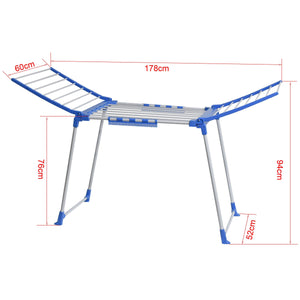 Wäscheständer klappbar weiss/blau