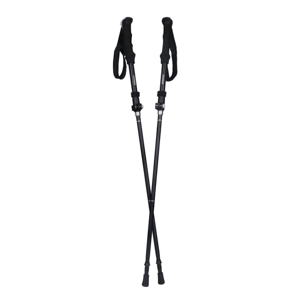 Wanderstöcke faltbar 115 - 130 cm schwarz