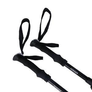 Wanderstöcke faltbar 115 - 130 cm schwarz