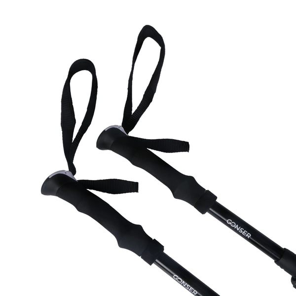 Wanderstöcke faltbar 115 - 130 cm schwarz