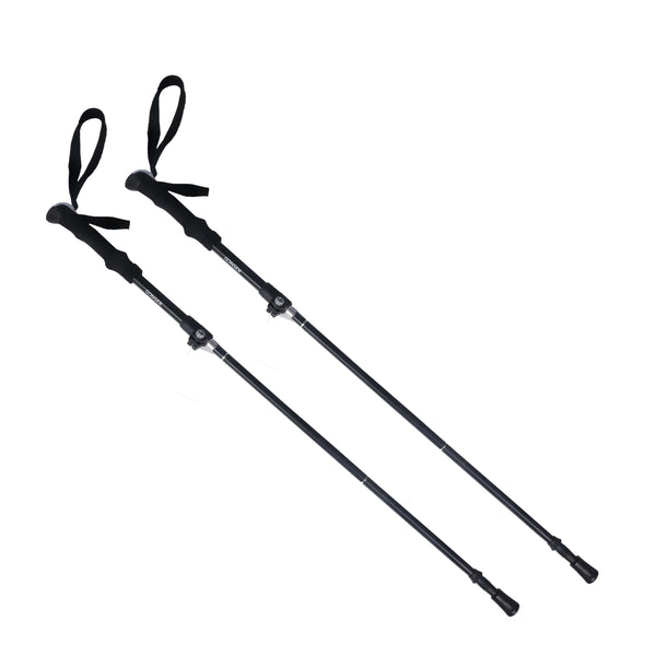 Wanderstöcke faltbar 115 - 130 cm schwarz