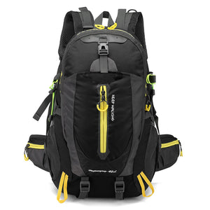 Sac à dos de randonnée CIMA, noir/jaune, 40 L