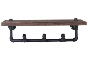 Wandgarderobe Ablageregal im aktuellen Industriedesign braun