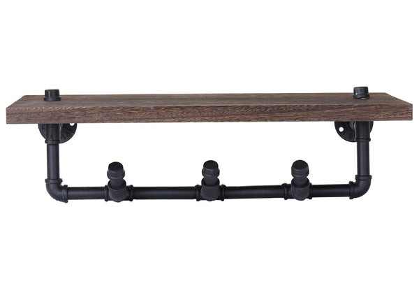 Wandgarderobe Ablageregal im aktuellen Industriedesign braun