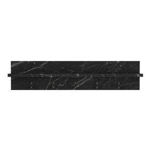 Porte-manteau mural Hammarö 80x11x18cm aspect marbre noir