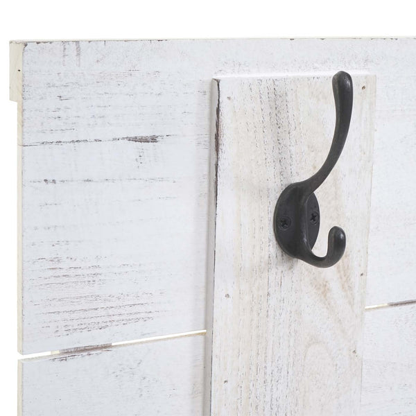 Wandgarderobe Garderobe Shabby-Look Vintage ~ 60x90cm Dunkelgrau