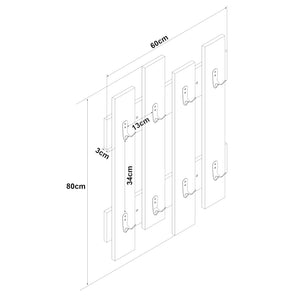 Wandgarderobe Raseborg 60x80cm Eiche-Optik