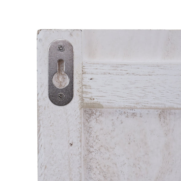 Wandgarderobe Garderobenpaneel Shabby-Look Welcome weiss