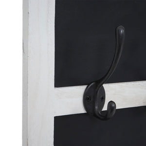 Wandgarderobe Kreidetafel 5 Haken ~ weiss shabby