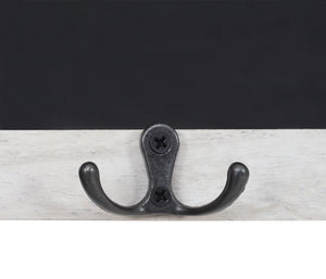 Wandgarderobe Kreidetafel 5 Haken ~ weiss shabby