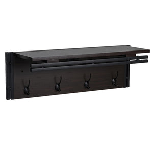 Wandgarderobe Regal 24x75x24cm 3D-Struktur dunkelbraun