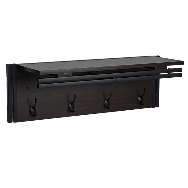 Wandgarderobe Regal 24x75x24cm 3D-Struktur dunkelbraun