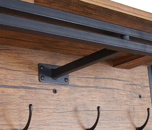 Wandgarderobe Regal ~ 24x75x24cm Wildeiche-Optik