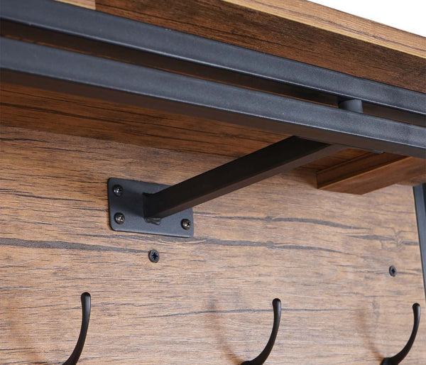 Wandgarderobe Regal ~ 24x75x24cm Wildeiche-Optik