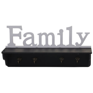 Wandgarderobe Regal Family 30x60x13cm Schwarz-weiss