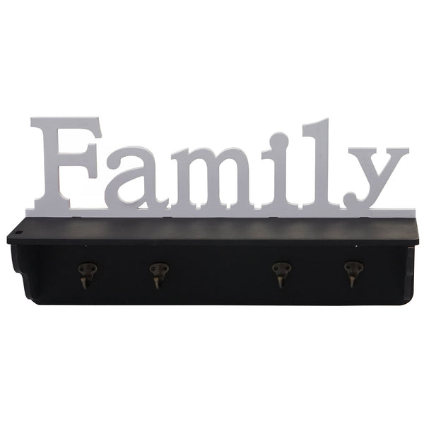 Wandgarderobe Regal Family 30x60x13cm Schwarz-weiss