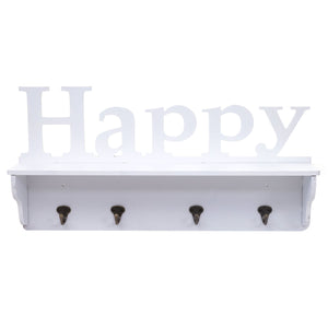 Wandgarderobe Regal Happy 30x60x13cm Weiss