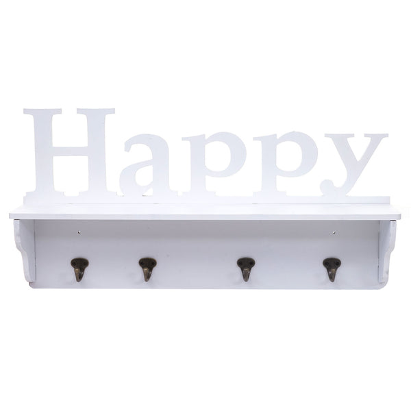 Wandgarderobe Regal Happy 30x60x13cm Weiss