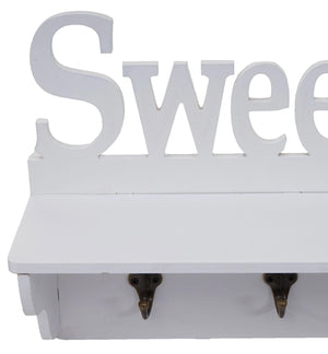 Wandgarderobe Regal Sweet Home 30x60x13cm Weiss