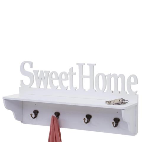 Wandgarderobe Regal Sweet Home 30x60x13cm Weiss