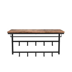 Vintage wall-mounted coat rack BONITA with 10 hooks