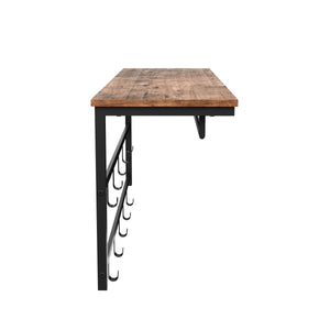 Vintage wall-mounted coat rack BONITA with 10 hooks