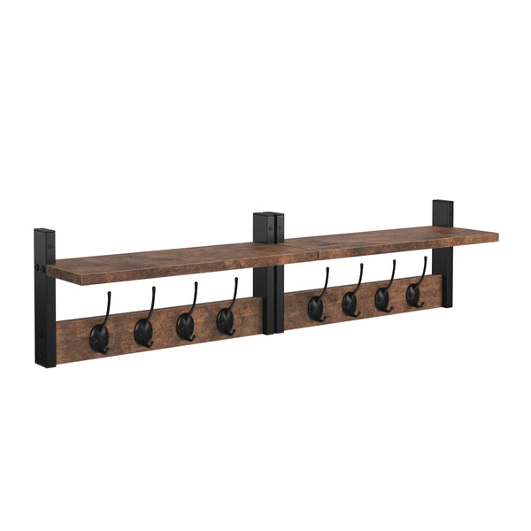 Wandgarderobe Vintage BONITA mit 4 Haken 40 x 20 cm 2er Set