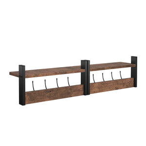 Wandgarderobe Vintage BONITA mit 4 Haken 40 x 20 cm 2er Set