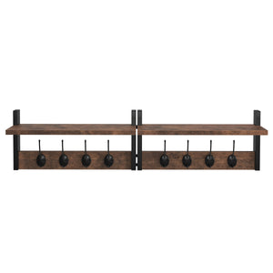 Wandgarderobe Vintage BONITA mit 4 Haken 40 x 20 cm 2er Set