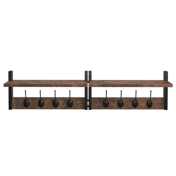 Wandgarderobe Vintage BONITA mit 4 Haken 40 x 20 cm 2er Set