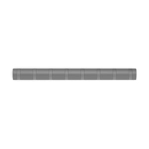 Wandgarderobe mit 8 Haken grau