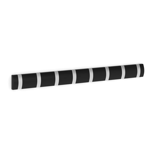 Wandgarderobe mit 8 Haken schwarz