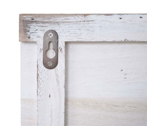 Wandgarderobe mit Spiegel Shabby Chic Dunkelgrau