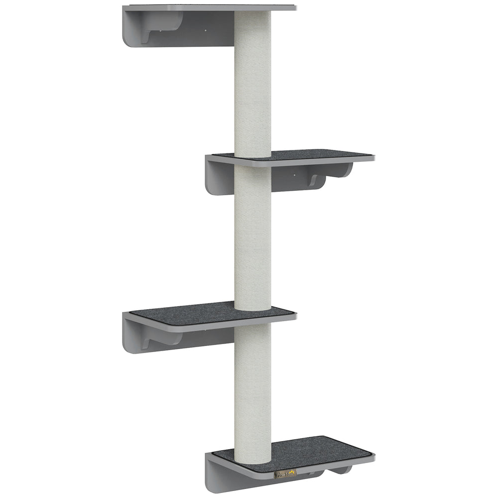 Tiragraffi, albero per gatti da parete, parete da arrampicata, 66x28x137cm