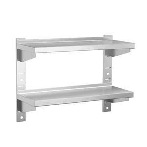 Mensola da parete in acciaio inox per la ristorazione, WANJA, 160 x 30 x 60 cm