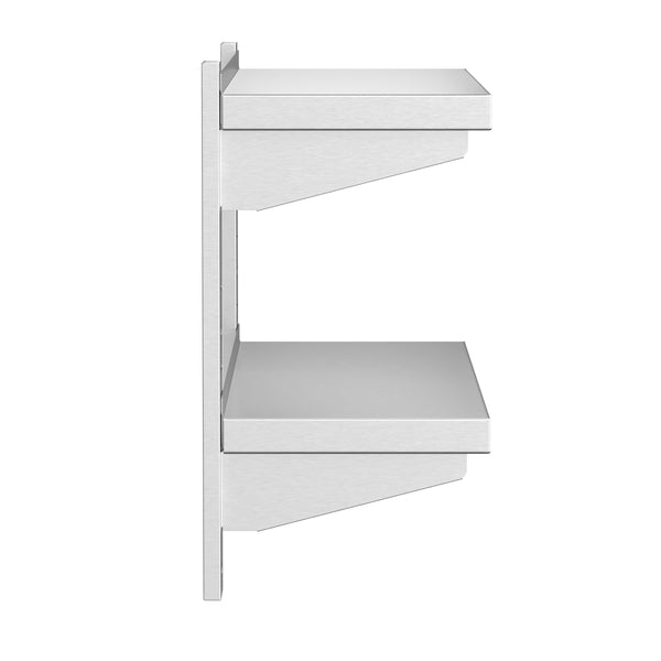Mensola da parete in acciaio inox per la ristorazione, WANJA, 160 x 30 x 60 cm