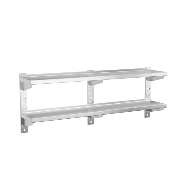 Mensola da parete in acciaio inox per uso commerciale, modello WANJA, 80 x 30 x 60 cm