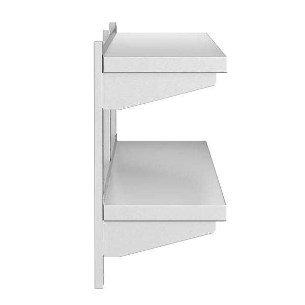 Mensola da parete in acciaio inox per uso commerciale, modello WANJA, 80 x 30 x 60 cm