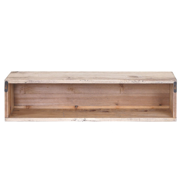 Wandregal HWC Hängeregal Holz massiv 65x16x13cm